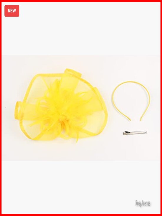 Adjustable Fascinator Hat with Feathers for Weddings Derby Tea Parties main image 4